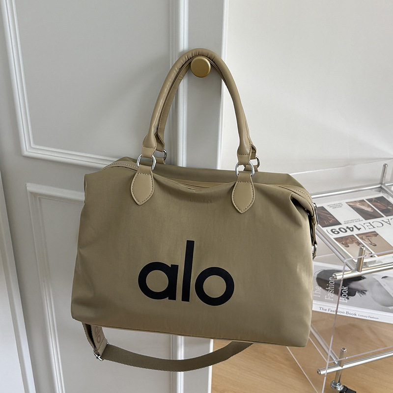 ALOYOAG韩版简约字母防水包小众单肩旅行托特包通勤手提包大容量