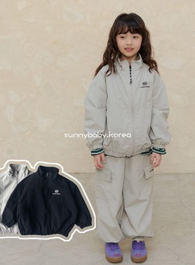 NAVI韩国进口童装代购26春男女小大童酷防风立领简约拉链夹克外套