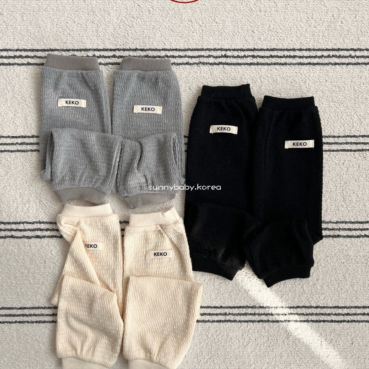 KEKO韩国童装代购26夏男女小童舒适百搭纯色弹力小腿中筒堆堆袜套