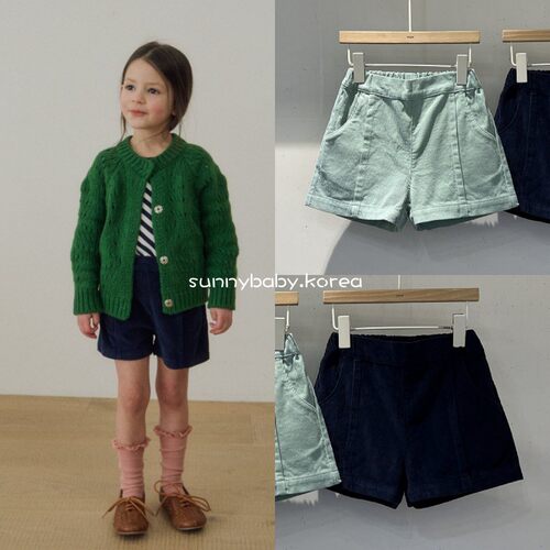 SOYE韩国进口童装代购26春女童中小童拼接纯色百搭直筒裤休闲短裤