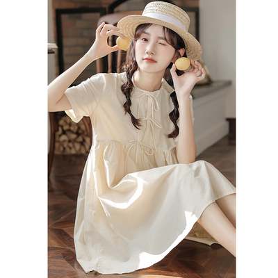 小个子减龄显高连衣裙夏季学院风