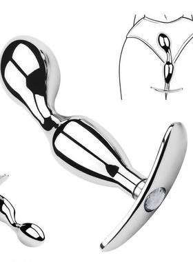 Steel Anal Plug G-Spot Massager Metal Sex Dildo Anal Butt T