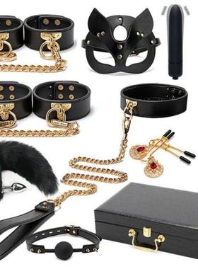 项圈人用狗链子爱心蕾丝女颈带牵引绳子颈圈捆绑用品另类配饰