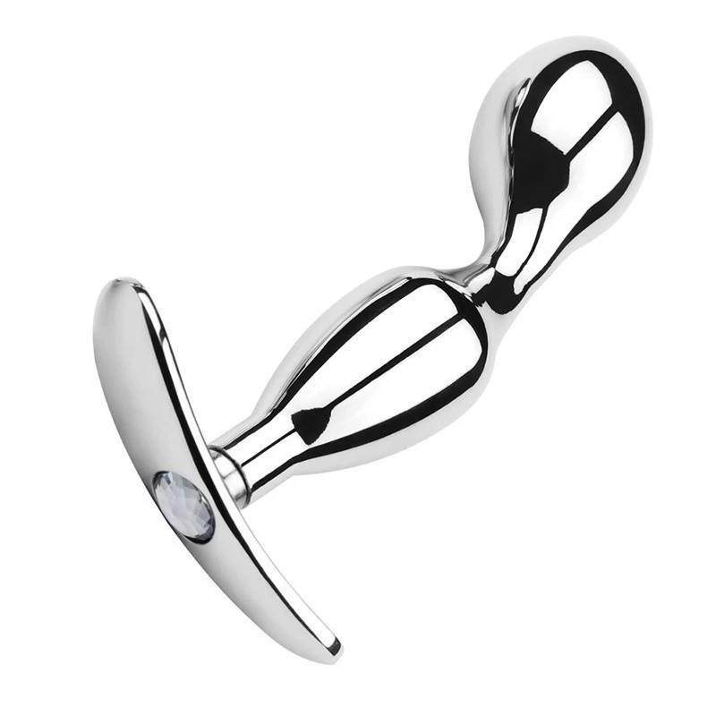 不锈钢光滑肛门塞对接塞金属肛门球