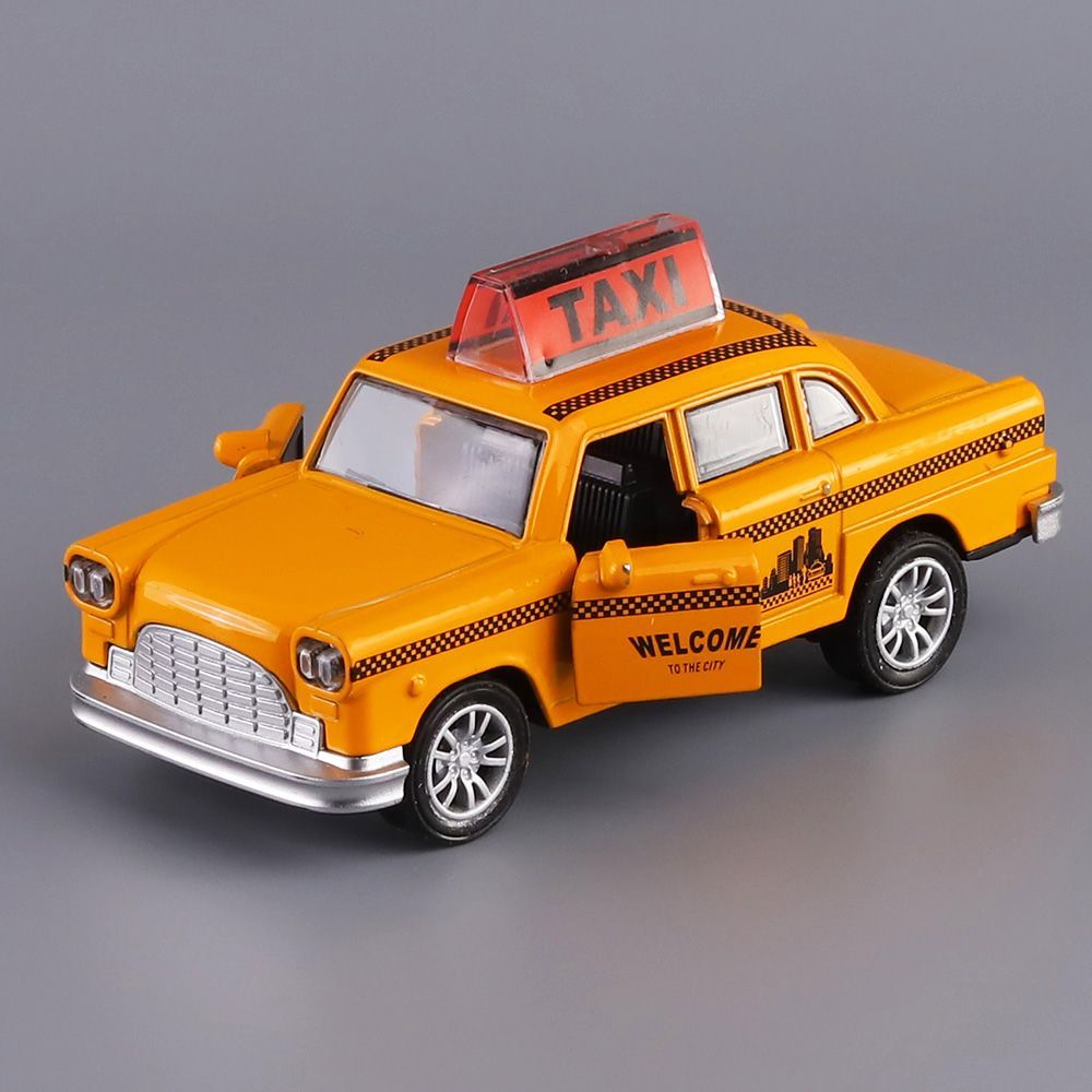 计程的士汽车车模儿童玩具小轿车礼物仿真开门出租车回力合金模型