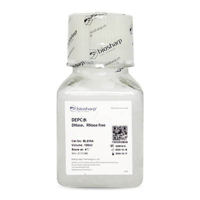 Biosharp白鲨DEPC水 BL510A 100ml BL510B 500ml 纯水 无酶无菌水