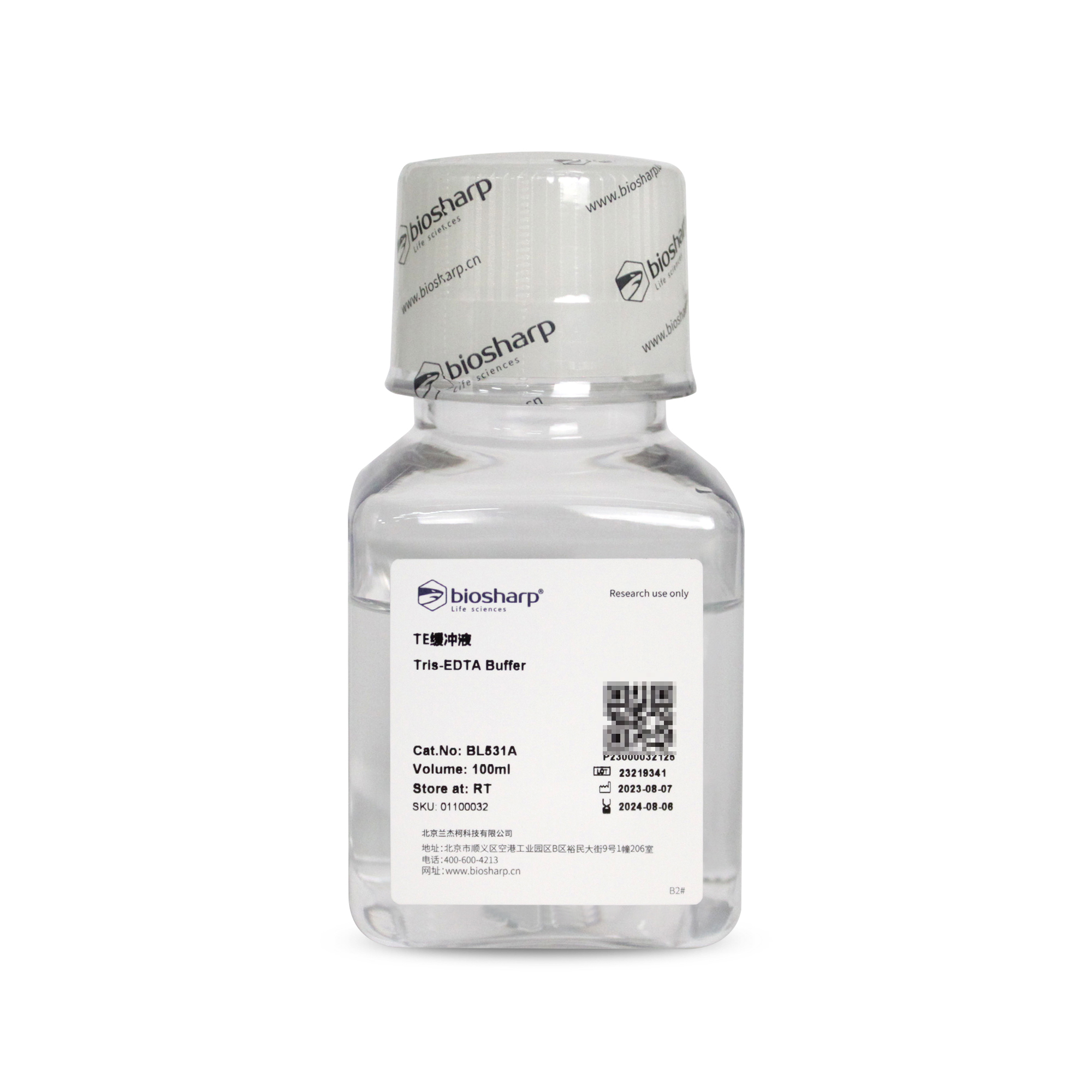 Biosharp BL531A TE Tris-EDTA buffer 10mM Tris 1mM EDTA pH8.0