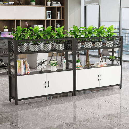 铁艺办公室隔断置物架文