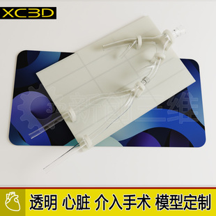 下肢静脉血管模型器械介入透明可拆卸血栓抽吸导管心脏肺动脉模型