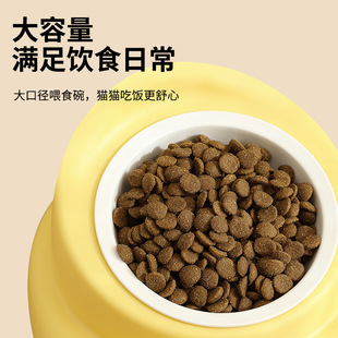 宠物双碗猫碗水粮一体陶瓷碗防打翻狗碗狗盆猫咪饮水喂食器 新款
