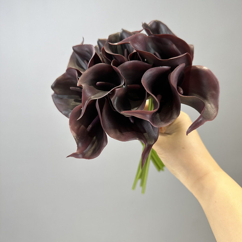 迷你马蹄莲仿真花手感拍