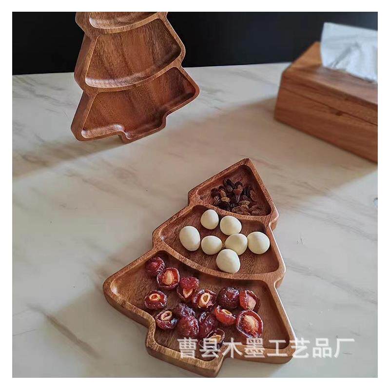 创意圣诞树零食盘家用水