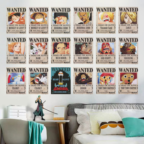 海贼王草帽团30亿悬赏令墙贴