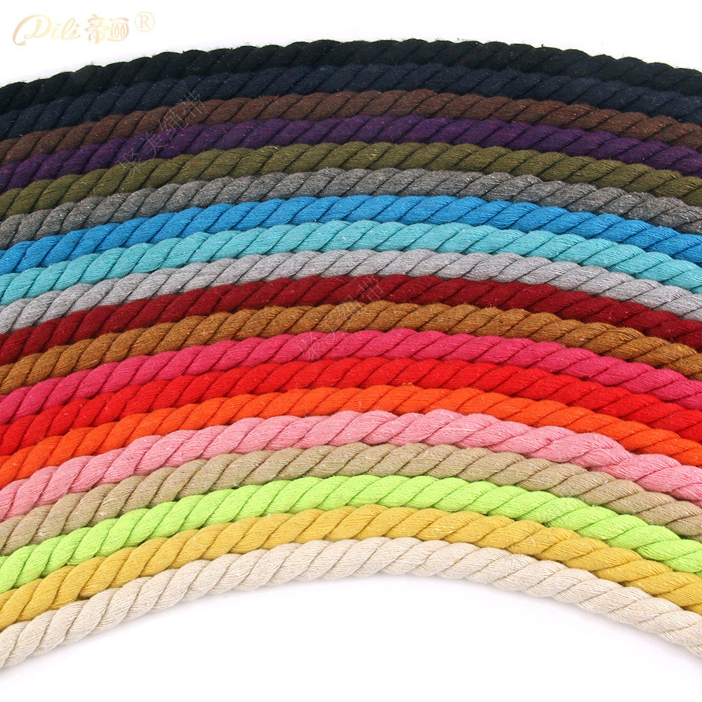 10mm彩色棉绳手工diy编织绳子捆绑绳子红色绿色棉线10毫米粗棉绳