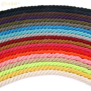 10mm彩色棉绳手工diy编织绳子捆绑绳子红色绿色棉线10毫米粗棉绳