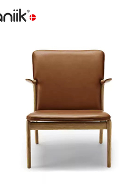 vaniik/意式极简设计庭院阳台休闲实木沙发椅 OW124 休闲单椅