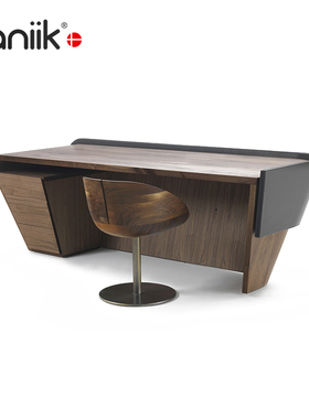 vaniik/意式高档办公总裁大班桌Klip大平层书房学习书桌写字台