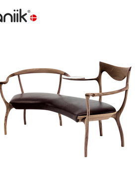 vaniik/意式设计实木客厅休闲双人沙发椅 D.R.D.P.  扶手椅