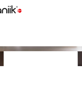 vaniik/意式极简轻奢别墅PORRO大平层加长方形金属Metallico餐桌