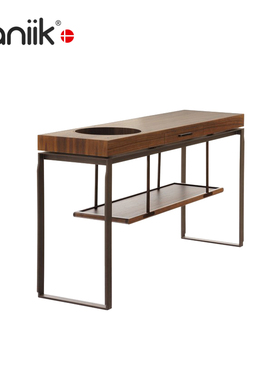 vaniik/意大利设计轻奢实木玄关台 Aei 卢志荣设计客厅边桌置物架