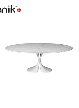 vaniik/意大利创意设计椭圆形大理石 Didymos 艺术鱼尾餐桌