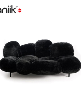 vaniik/网红公主卧室创意设计毛绒植绒单双人休闲异形Cipria沙发
