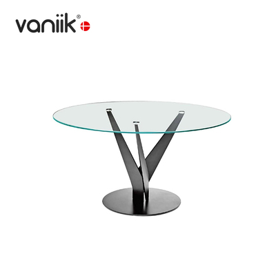 vaniik/北欧艺术设计样板间客厅餐厅 Epsylon 玻璃圆餐桌