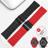 胶包钢手表带适用迪赛红魔黑武士格雅航天联名款 星期五沛纳海精钢