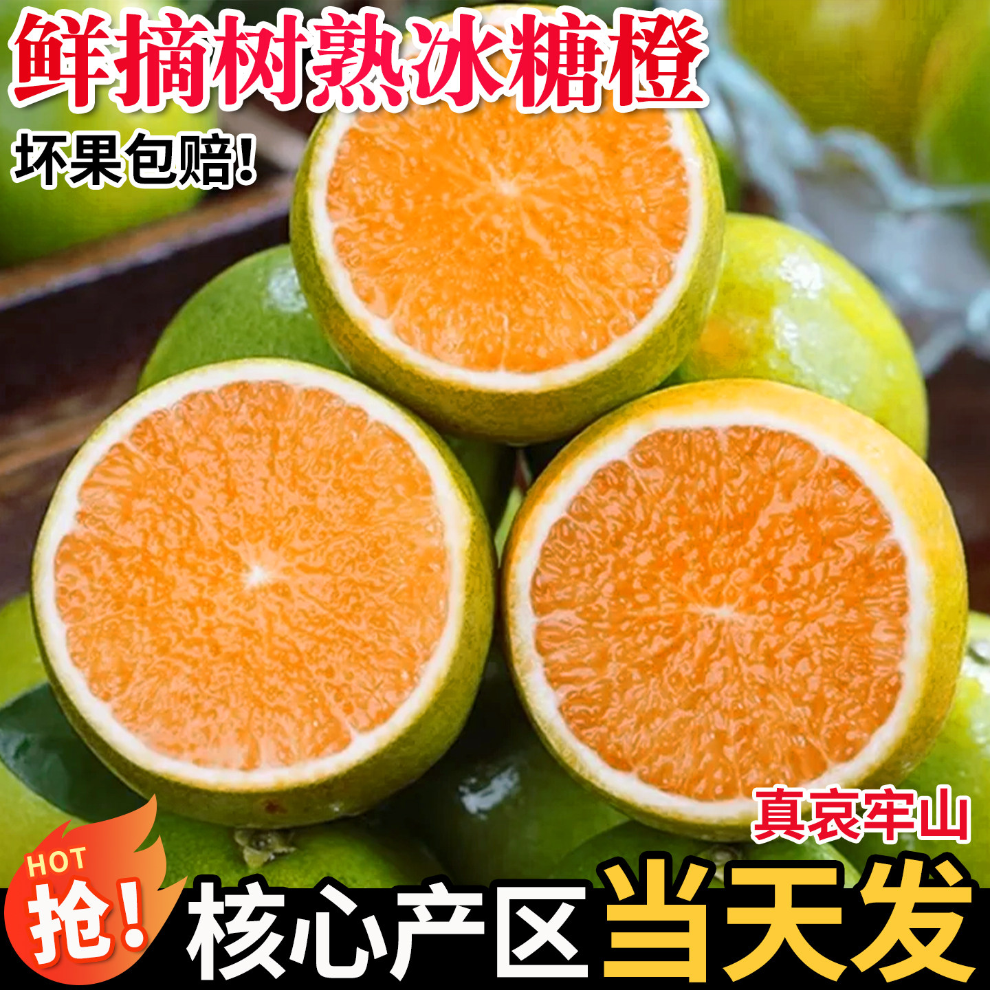 正宗云南哀牢山冰糖橙现摘青皮甜