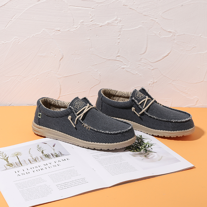 春夏新款男士休闲鞋帆布鞋
