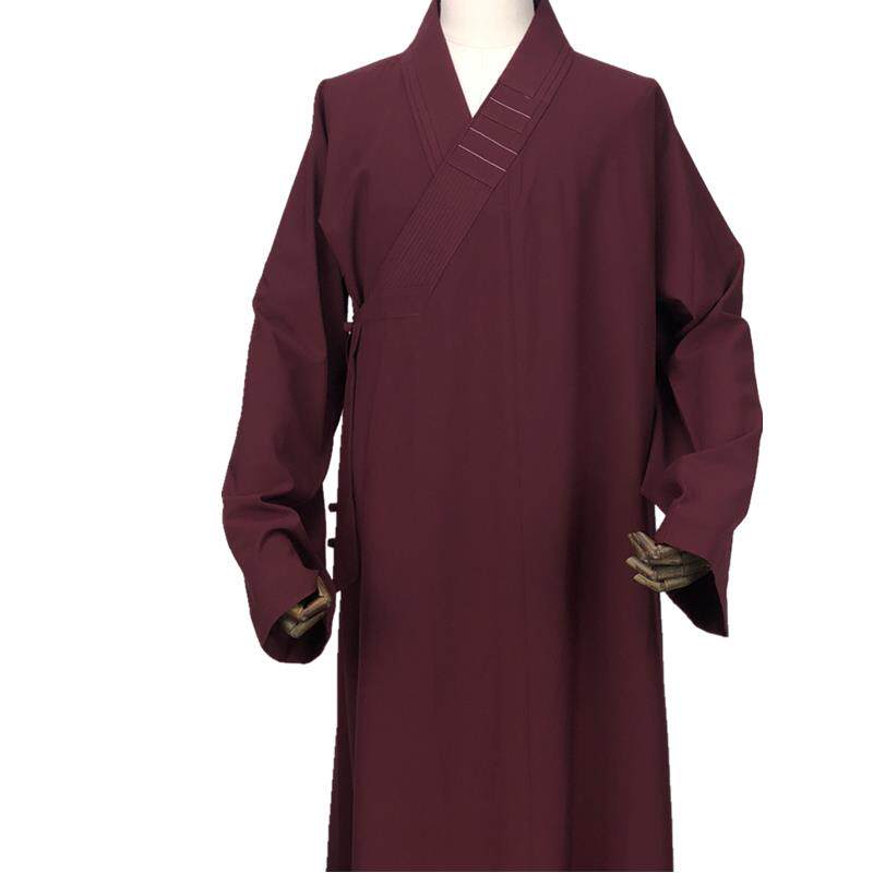 新款厦梵秋冬季罗诺高档僧服长褂出家人抗皱僧衣服男女僧袍和尚大