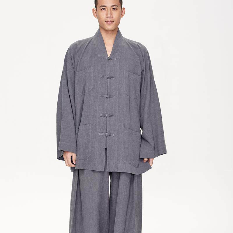 新款慈缘棉麻布衣2024秋冬款僧服短褂套装和尚服僧衣出家师父禅修