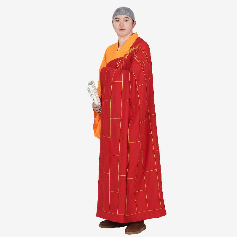 新款僧服祖衣金边袈裟25条麻纱法衣僧衣七衣忏衣法会和尚服方丈搭