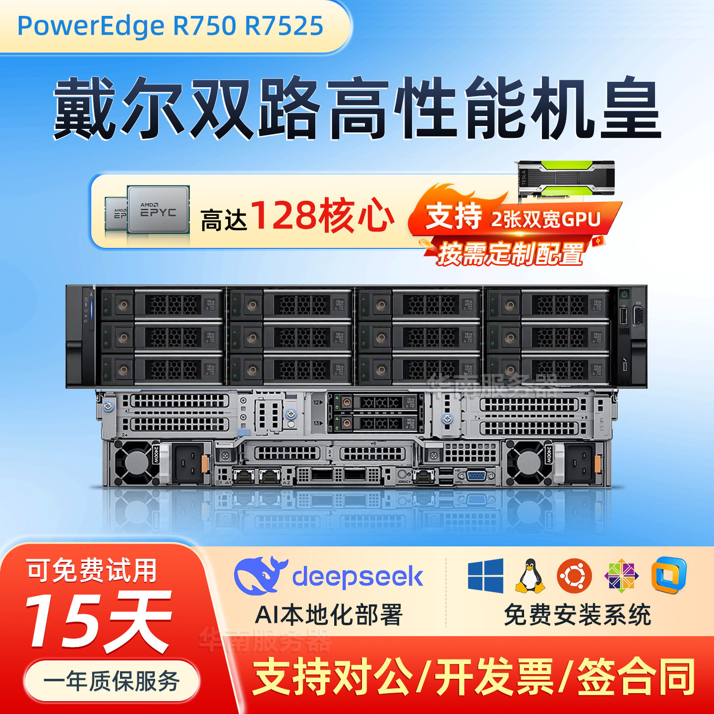 戴尔R750服务器双路高性能主机