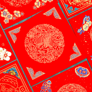 2026年蜡染宣纸万年红福字春字斗方春联对联毛笔书法半生半熟烫金加厚洒金空白手写对联纸斗方红纸门头贴批发