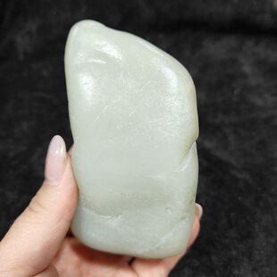 458克和田玉白玉山流水原石 于田天然白玉一细牌子料雕刻玉石原料