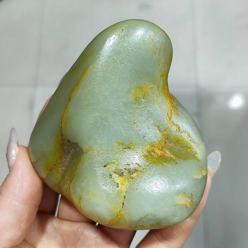 青白玉籽料原石秋梨皮雕刻料
