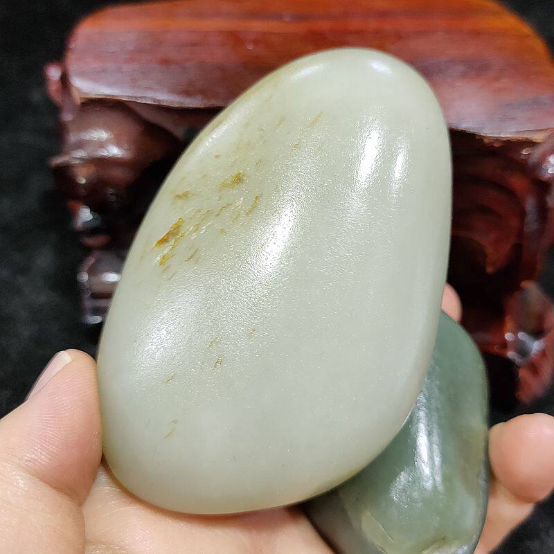 白玉籽光白籽无结构白料把件玩料