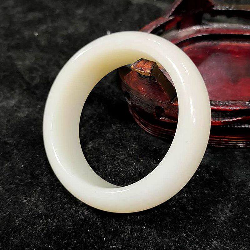 110克和田玉羊脂白玉手镯 且末料收藏级精品手镯58圈口玉镯送礼