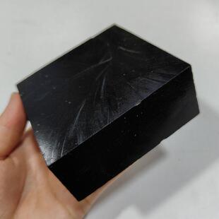 842克和田玉黑青玉山料原石切块 大方块纯黑青玉全明料手镯牌子料