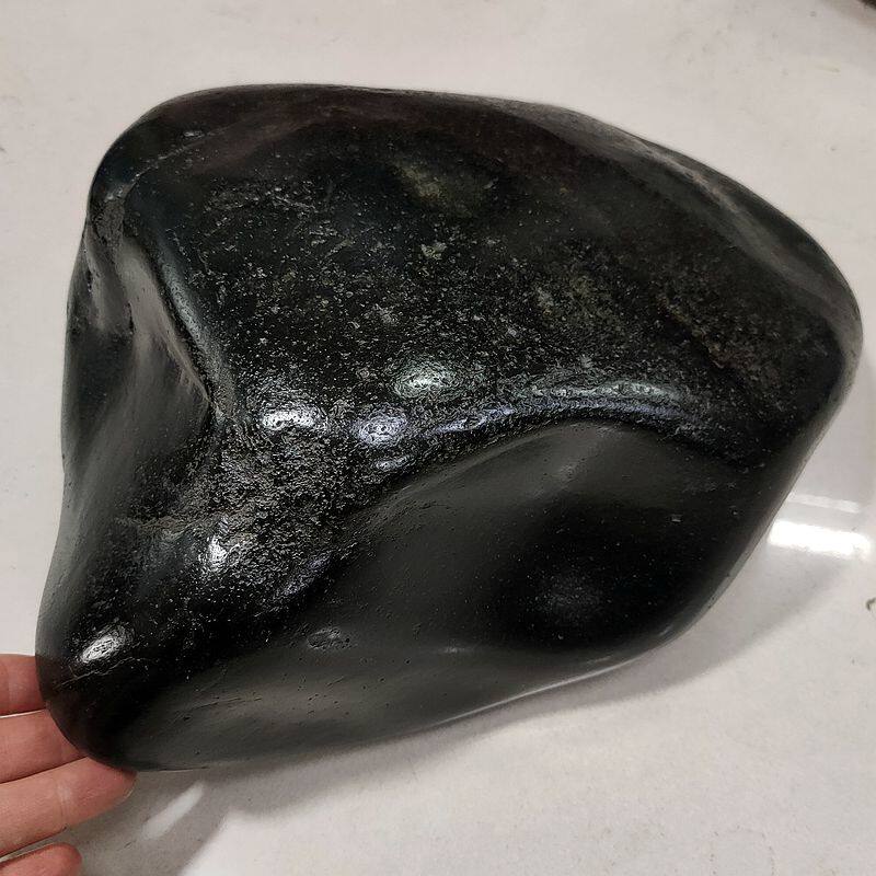 大块黑青玉独籽原石玉石摆件雕刻
