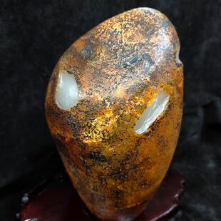 9.2斤重和田玉黄沁羊脂白玉籽料原石 带皮开窗白肉大块雕刻摆件料