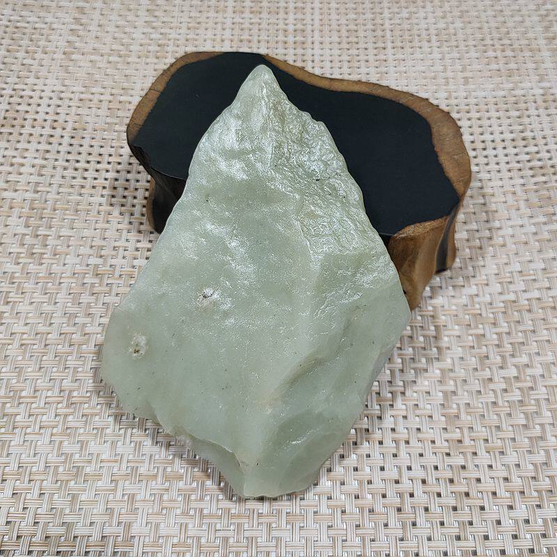 高青白玉山流水细润密度好牌子料