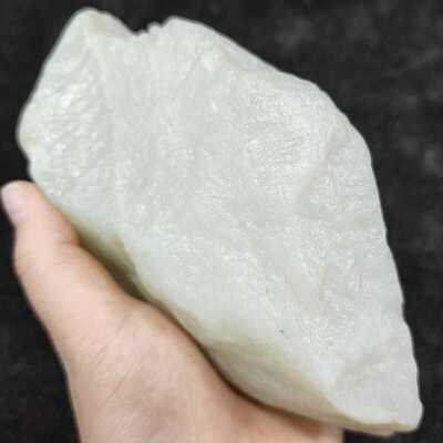 于田料白玉山料一细好肉牌子雕刻