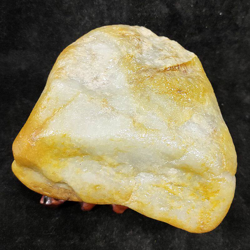 黄沁白玉山流水玉石雕刻料小摆件