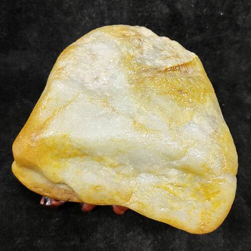 黄沁白玉山流水玉石雕刻料小摆件