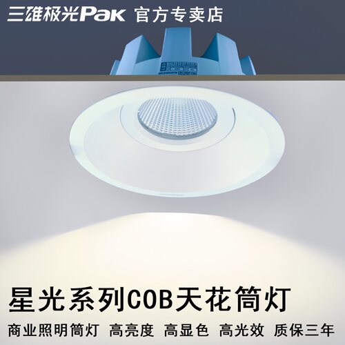 三雄极光星光全铝COB大功率筒灯
