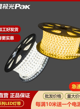 三雄极光光河LED软灯带220V高亮贴片天花客厅吊顶暗藏卡槽长灯条