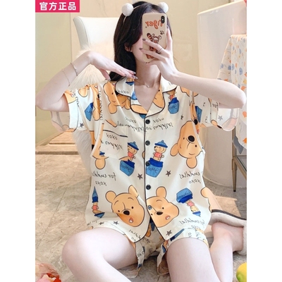 十月结晶正品冰丝棉短袖孕妇睡衣夏季两件套薄款产后哺乳月子服夏