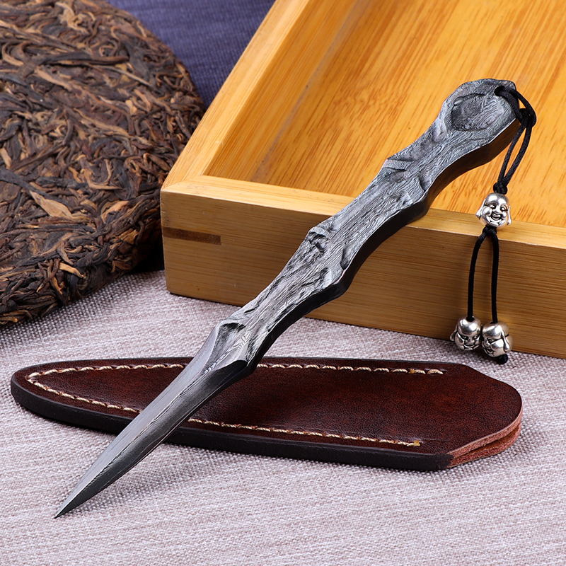 普洱茶刀龙泉市手工百炼钢撬茶刀